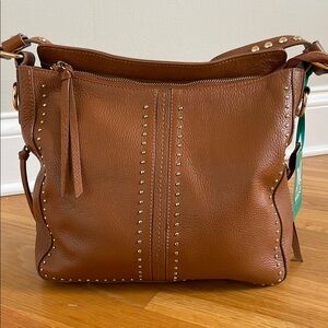 Montana West Brown Leather Shoulder Bag